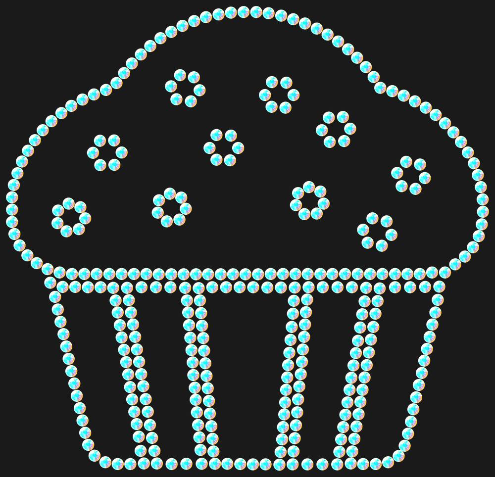 Трафарет Muffin — RHT_CAKE1_SS12_CRYSTAL_AB_DMC