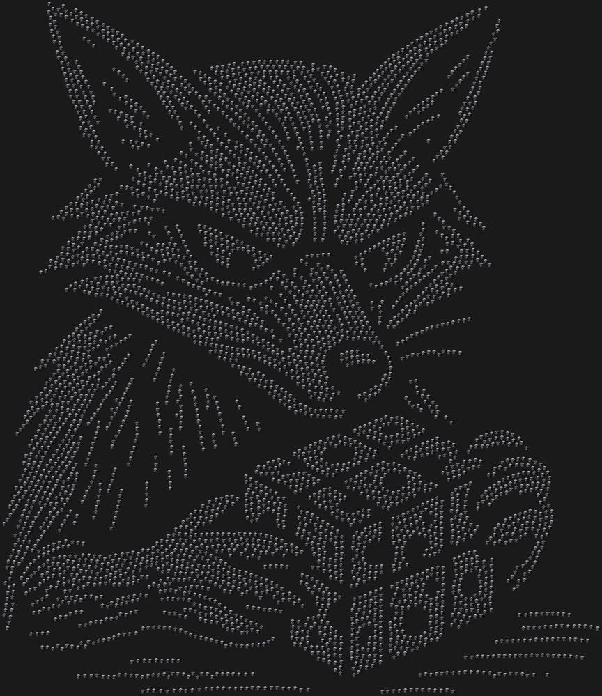 Трафарет Лиса, собирающая кубик рубика — RHT_FOXCUBE1_SS12_JET_BLACK