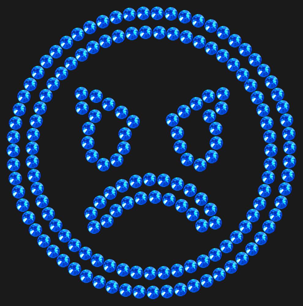 Трафарет Angry emoji — RHT_SMILE5_SS16_SAPPHIRE