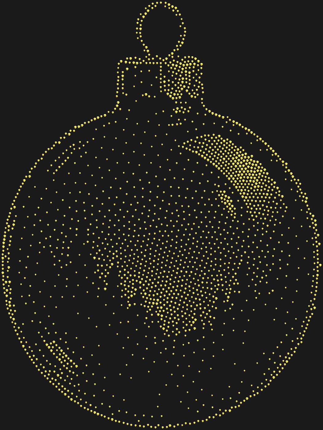 Трафарет Ёлочный шар с отражающимся лесом — BALLFOREST1