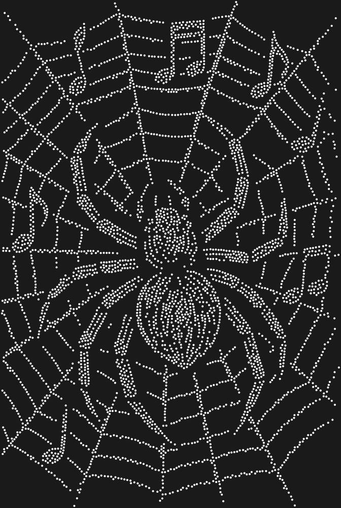 Трафарет Паук-музыкант — RHT_SPIDER1_SS12_CRYSTAL_CLEAR