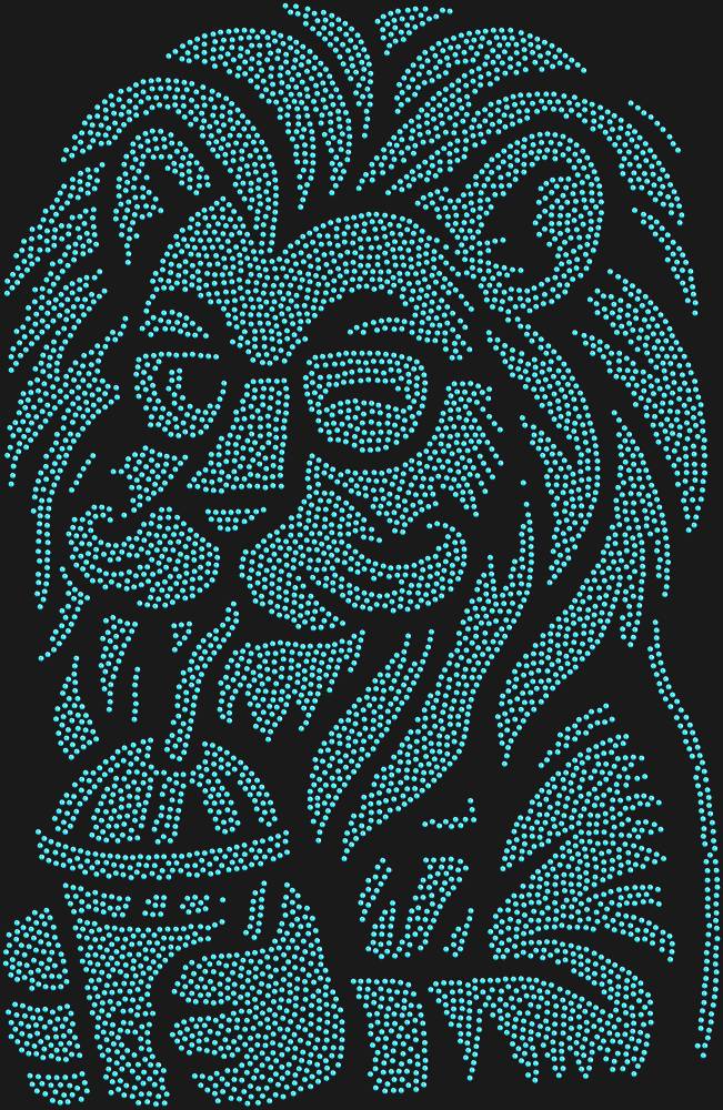 Трафарет Лев-хипстер — RHT_LIONHIPSTER1_SS4_LT_SAPPHIRE