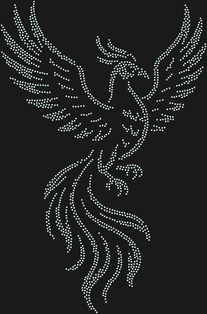 Трафарет Phoenix bird — RHT_FENIX1_SS6_CRYSTAL_AB_DMC