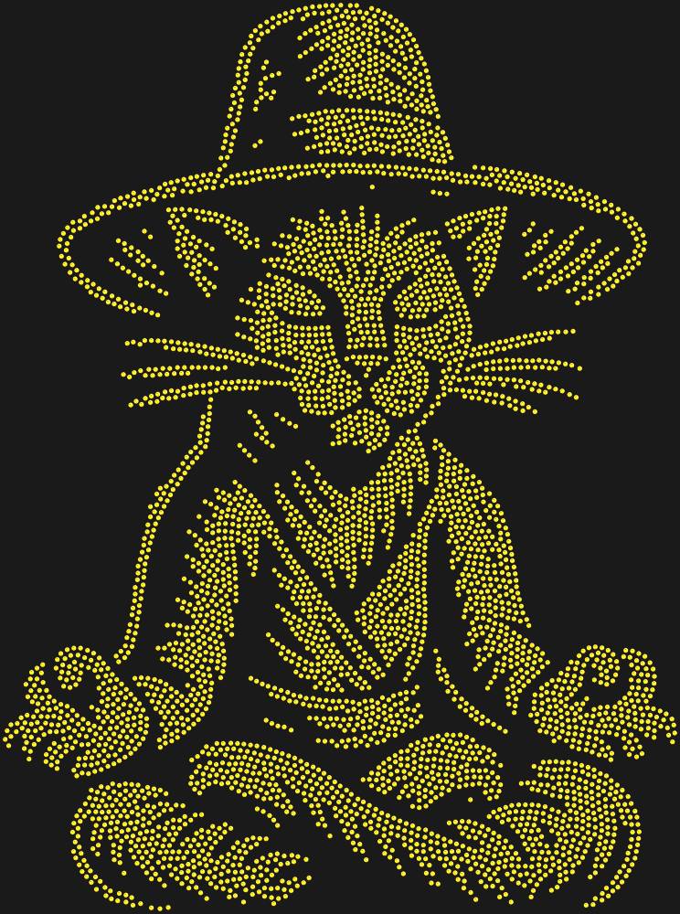 Трафарет Левитирующий кот в шляпе — RHT_CATMEDITATE1_SS3_TOPAZ