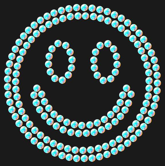 Трафарет Smiley — RHT_SMILE1_SS6_CRYSTAL_AB_DMC