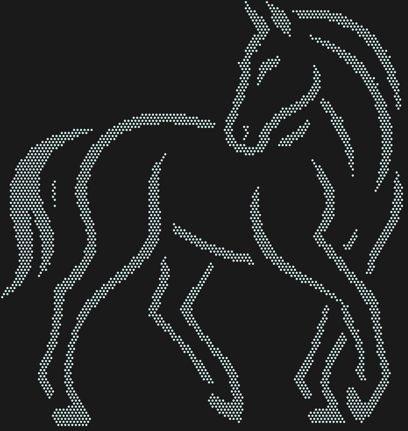 Трафарет Лошадь оборачивающаяся — HORSETURN1