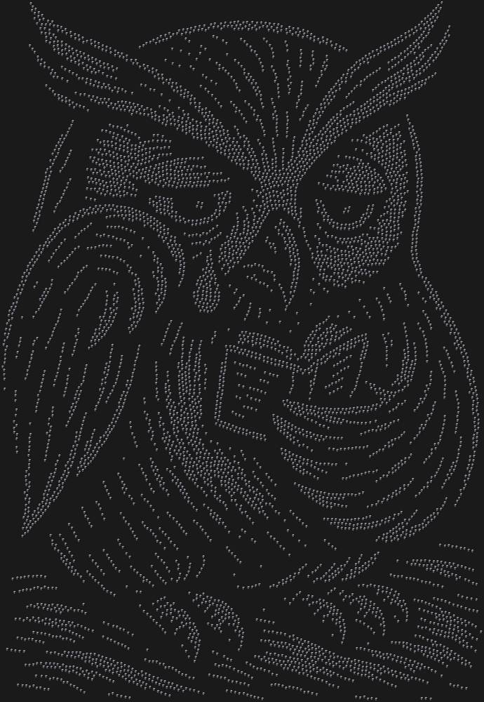 Трафарет Сова, читающая грустную книжечку — RHT_OWL3_SS12_JET_BLACK