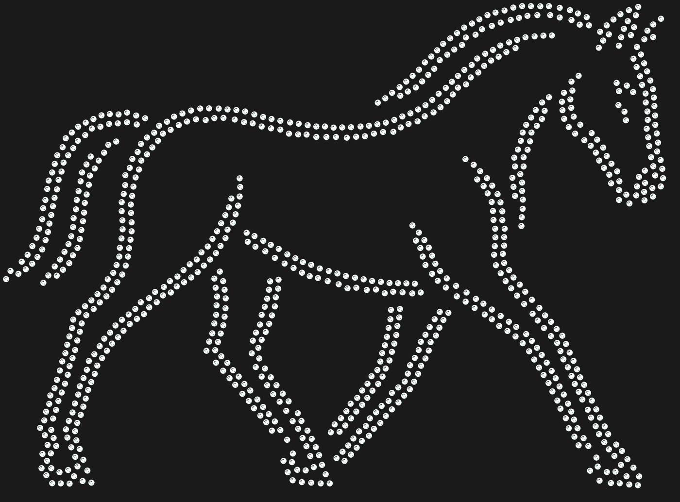 Трафарет Лошадь — TROTTINGHORSE1