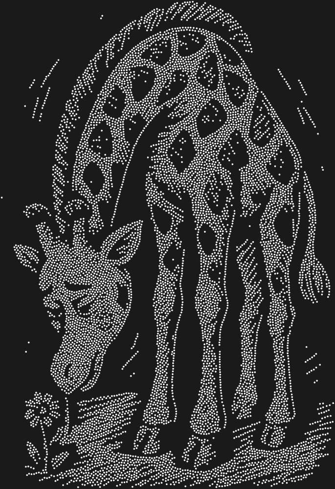Трафарет Жираф и цветочек — RHT_GIRAFFE2_SS12_CRYSTAL_CLEAR