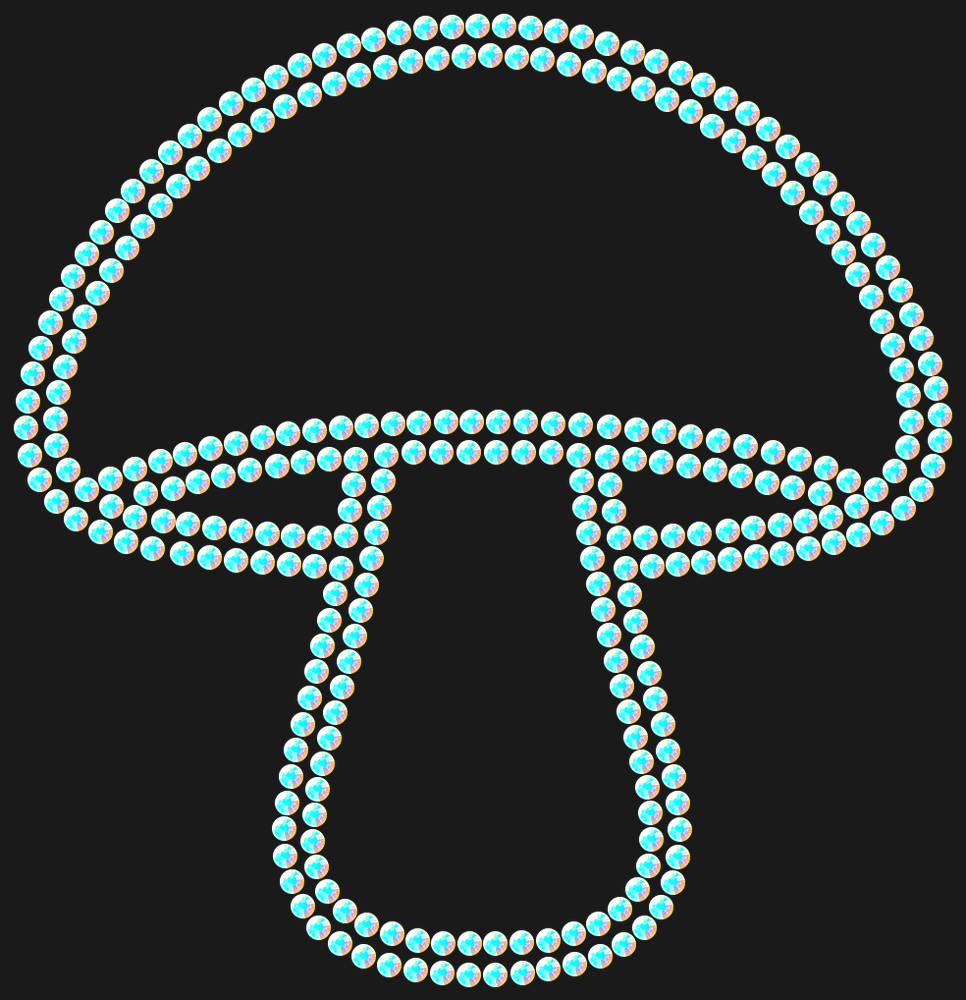 Трафарет Mushroom — RHT_MUSHROOM1_SS6_CRYSTAL_AB_DMC