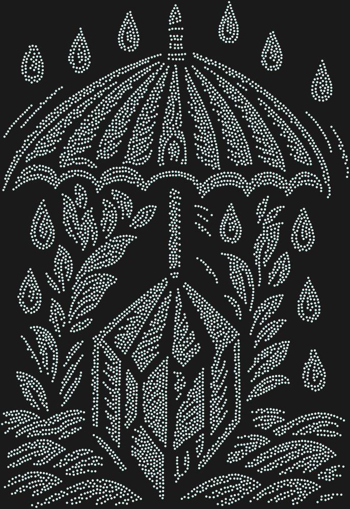 Трафарет An umbrella over the magical crystal — RHT_UMBRELLACRYSTAL1_SS10_CRYSTAL_AB_DMC