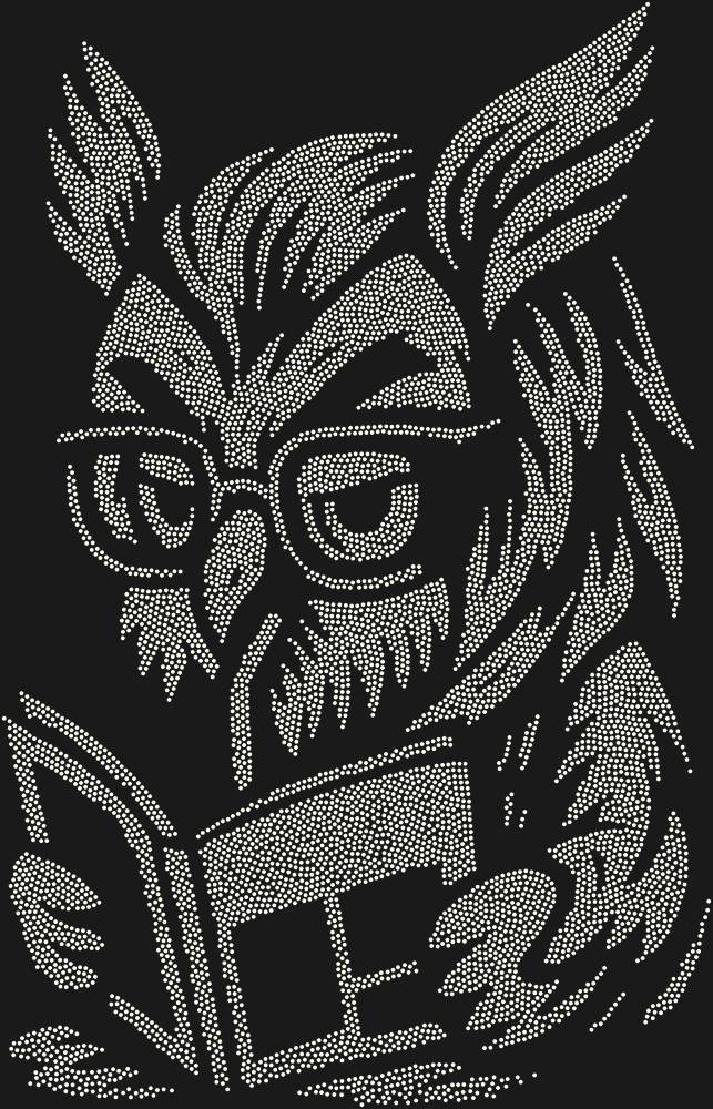Трафарет Owl with glasses — RHT_OWLBOOK1_SS12_CRYSTAL_AB