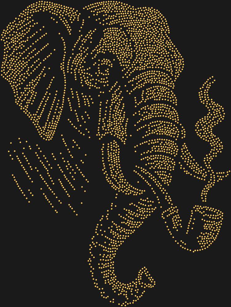 Трафарет Слон с трубкой — RHT_ELEPHANT2_SS10_RED_VOLCANO