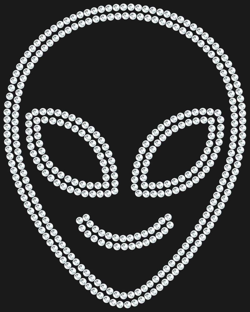 Трафарет Cute alien — RHT_UFO2_SS12_CRYSTAL_CLEAR