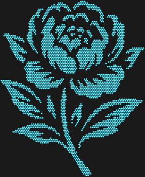 Rhinestone stencil "Peony". 2661 rhinestones. An ideal choice for romantics: like a frozen moment in a blooming garden, it fills any product with an atmosphere of lightness and inspiration.