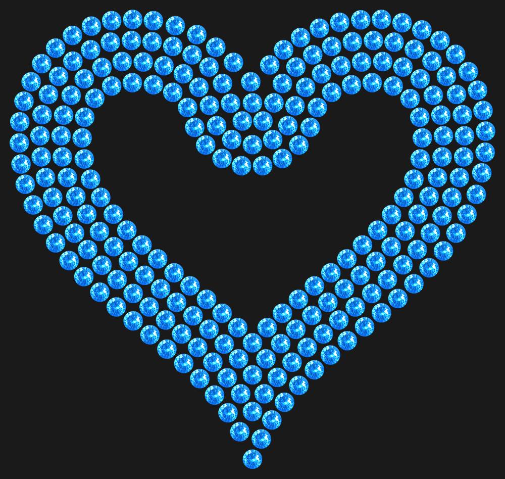 Трафарет Outline heart — RHT_HEART3_SS16_LT_SAPPHIRE