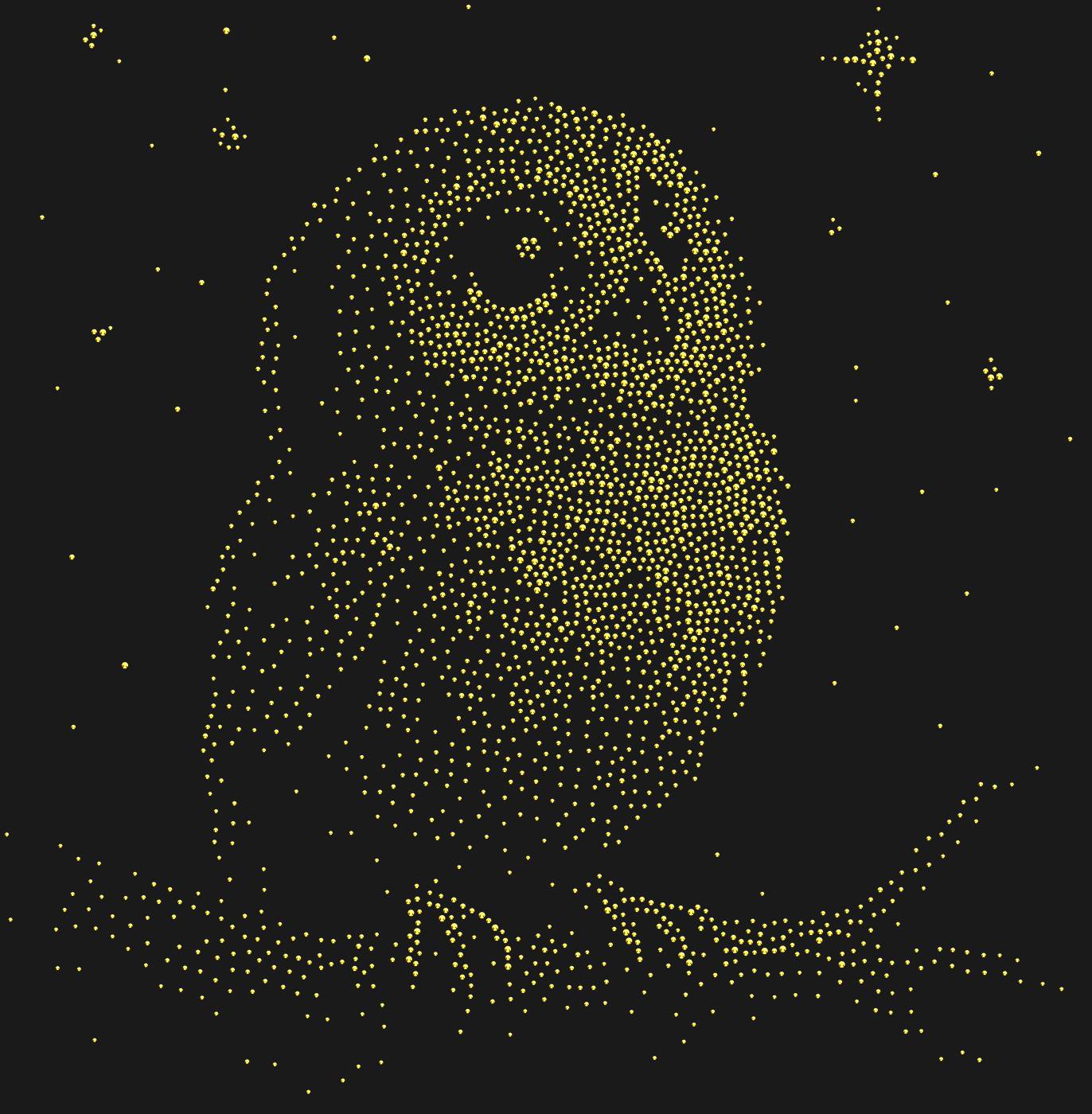 Трафарет Совенок на ветке (на худи) — OWLHUDIE1