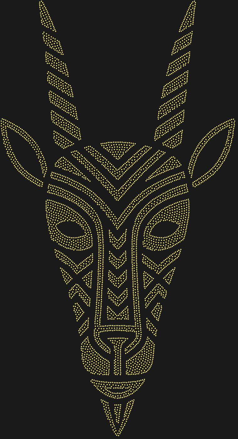 Трафарет Маска Антилопа племени Бамана — ANTELOPEMASK1