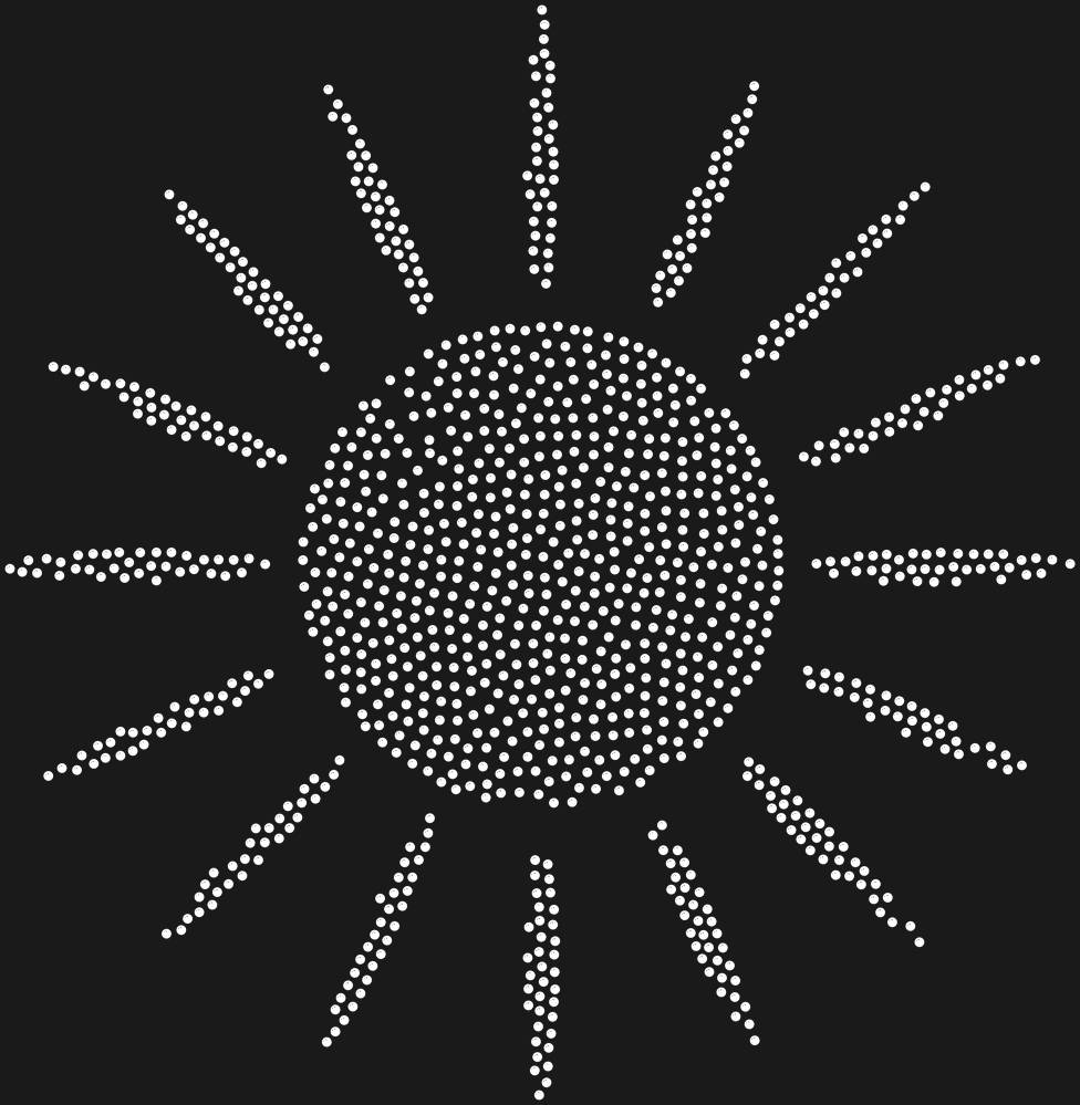 Трафарет Sun with rays — RHT_SUN1_SS20_CRYSTAL_CLEAR