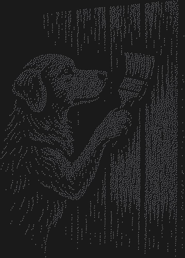 Трафарет Собака красит забор — RHT_DOG7_SS4_JET_BLACK