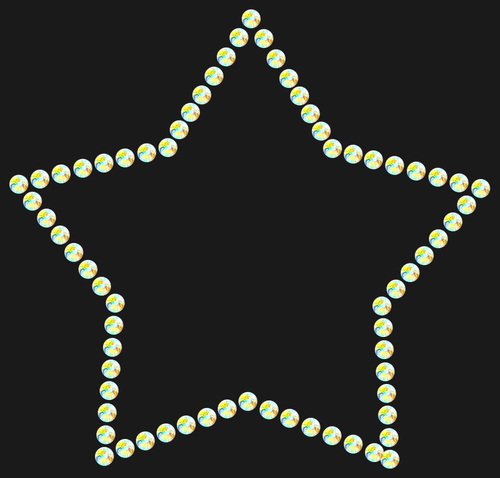 Трафарет Star contour — RHT_STAR1_SS12_CRYSTAL_AB