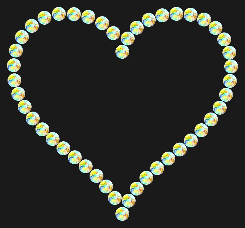 Трафарет Contoured heart — RHT_HEART6_SS16_CRYSTAL_AB