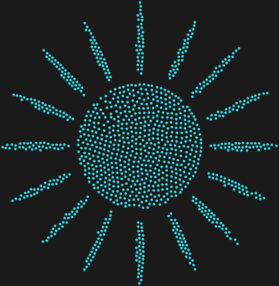 Трафарет Sun with rays — RHT_SUN1_SS16_AQUAMARINE
