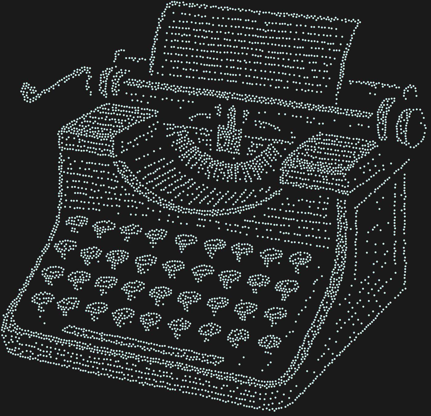 Трафарет Печатная машинка — TYPEWRITER1