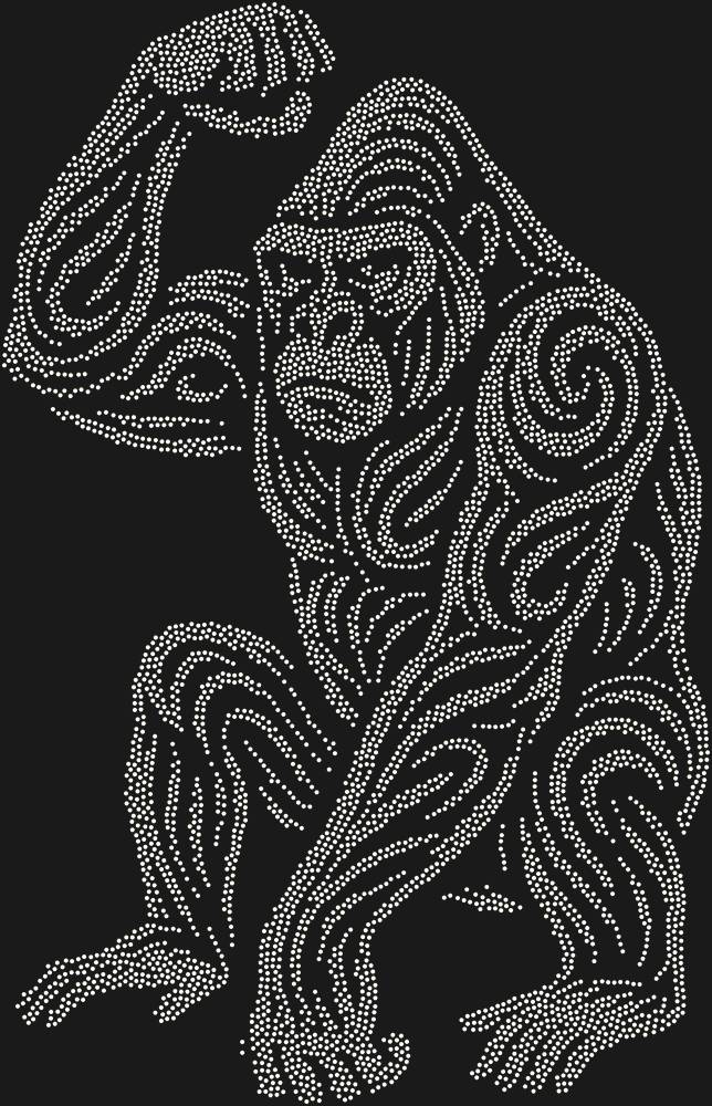 Трафарет Горилла — RHT_MONKEY4_SS12_CRYSTAL_AB