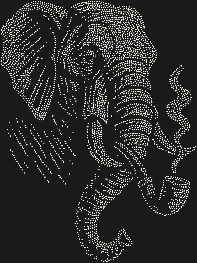 Трафарет Слон с трубкой — RHT_ELEPHANT2_SS16_CRYSTAL_AB