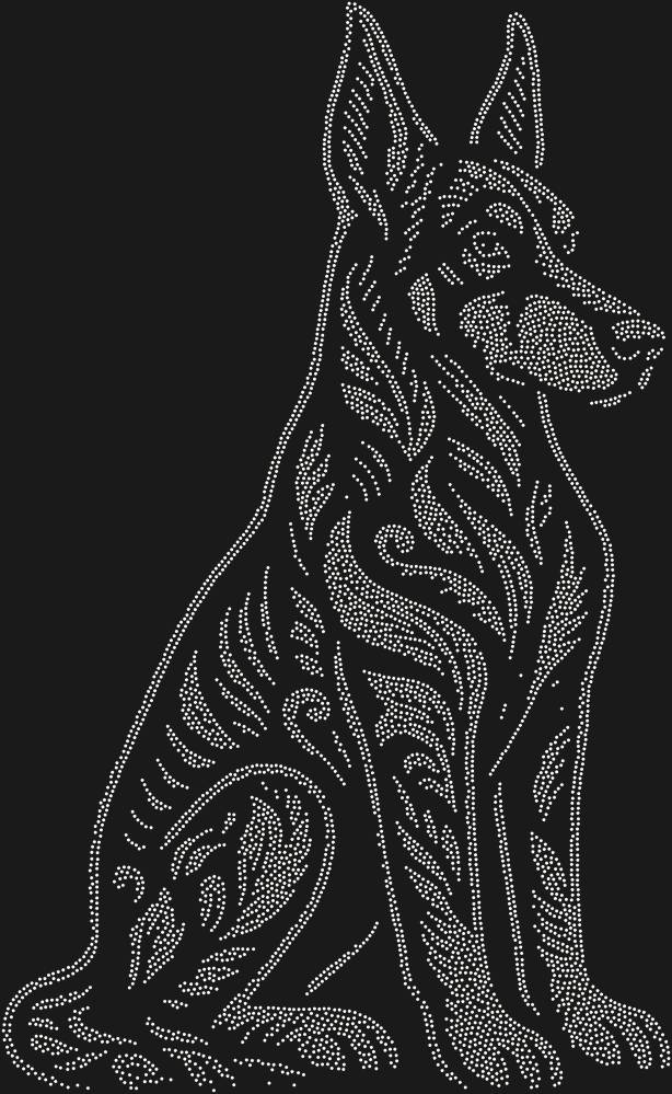 Трафарет Doberman Pinscher — RHT_DOBERMAN2_SS4_CRYSTAL_AB