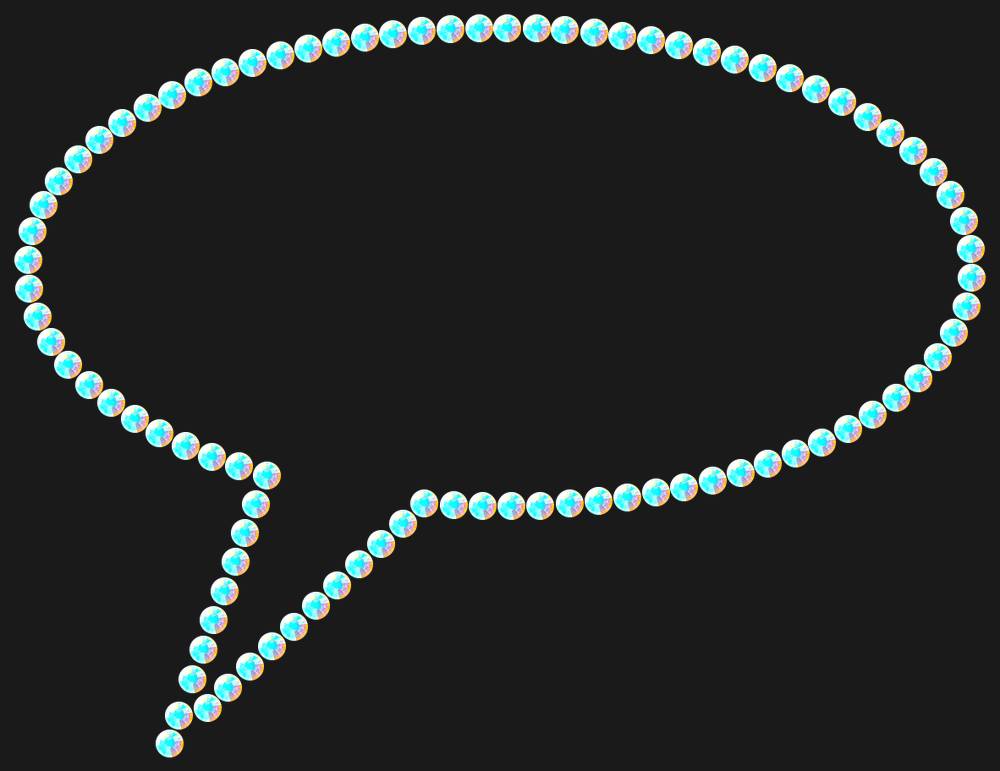 Трафарет Speech bubble — RHT_BUBBLE1_SS10_CRYSTAL_AB_DMC