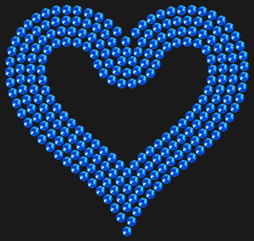 Трафарет Outline heart — RHT_HEART3_SS10_SAPPHIRE