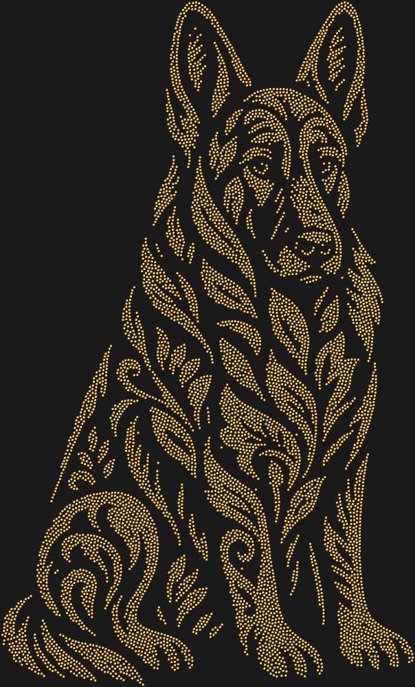 Трафарет German Shepherd — RHT_SHEPHERD1_SS8_RED_VOLCANO
