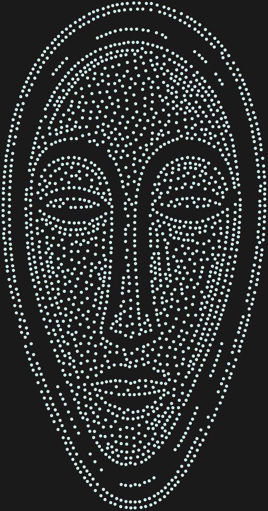 Трафарет African-style mask — RHT_AFRICANMASK1_SS12_CRYSTAL_AB_DMC