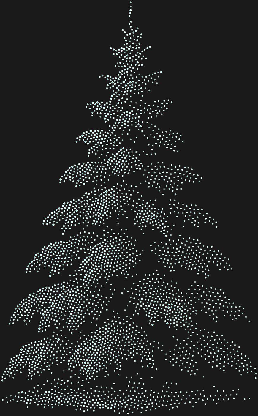 Трафарет Заснеженная ёлка — SNOWTREE1