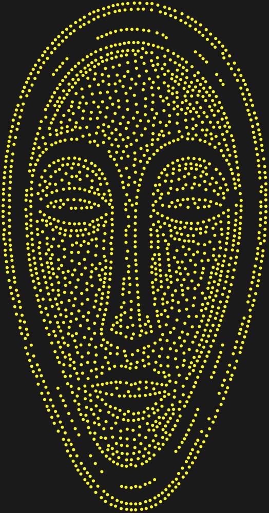Трафарет African-style mask — RHT_AFRICANMASK1_SS16_CITRINE