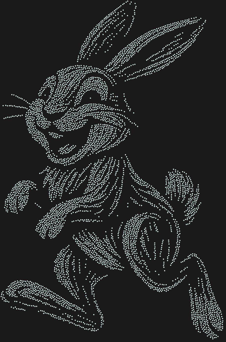 Трафарет Радостный заяц — RABBITJOY1