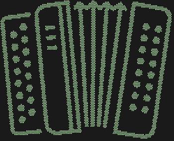 Рисунок из страз Баян, искрящийся 4369 бриллиантовыми искрами, словно замершая мелодия, готовая взорваться симфонией света и красок.