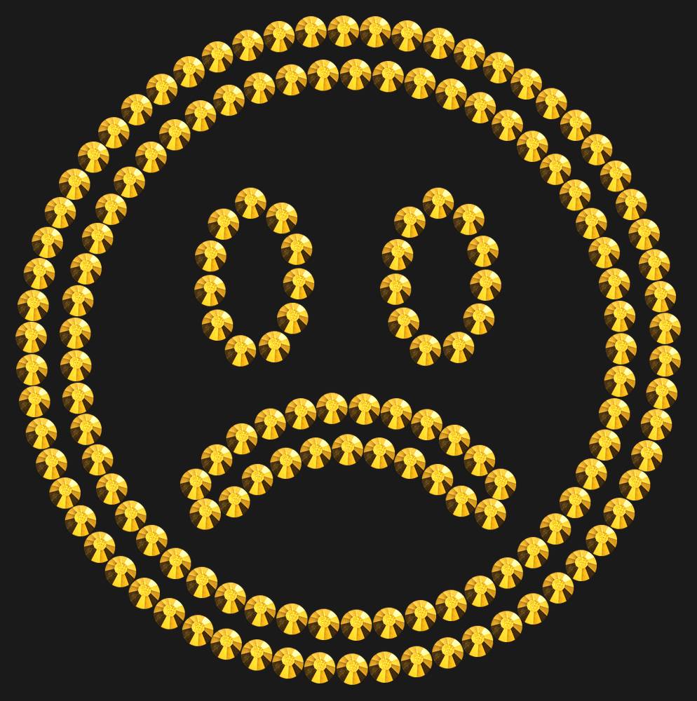 Трафарет Sad emoji — RHT_SMILE6_SS16_GOLD