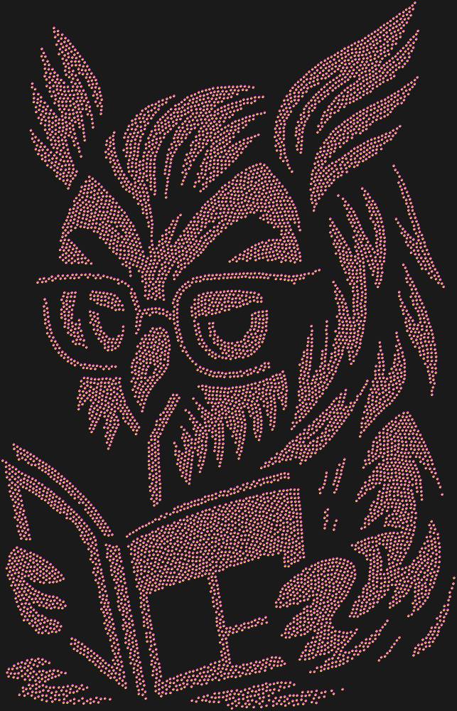 Трафарет Сова в очках — RHT_OWLBOOK1_SS6_RAINBOW