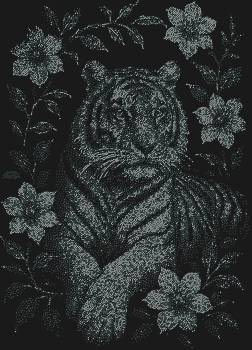 Рисунок из страз «Тигр, отдыхающий среди цветущих лиан», наполненный 15166 сверкающими искрами, оживит ваш интерьер, подарив ему дыхание дикой красоты и чарующего спокойствия.