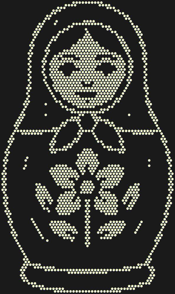 Трафарет Matryoshka doll — RHT_MATRYOSHKA1_SS6_CRYSTAL_AB
