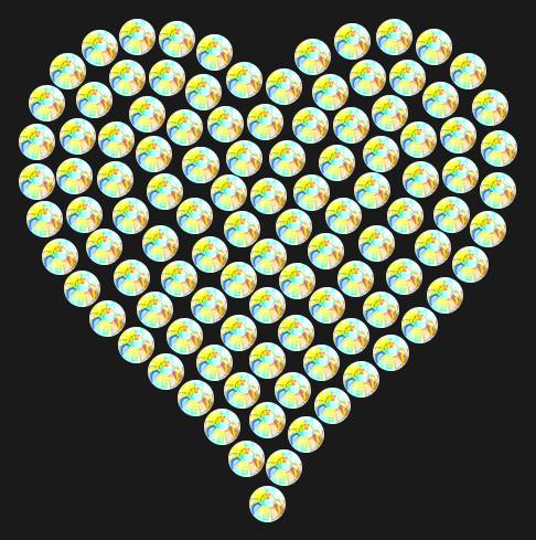 Трафарет Mini heart dense — RHT_HEART1_SS10_CRYSTAL_AB
