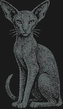 Рисунок из страз Ориентальная кошка, собранный из 7493 сверкающих искр, унесёт вас в мир грации и тайны, где каждый блик – это шепот восточной элегантности.