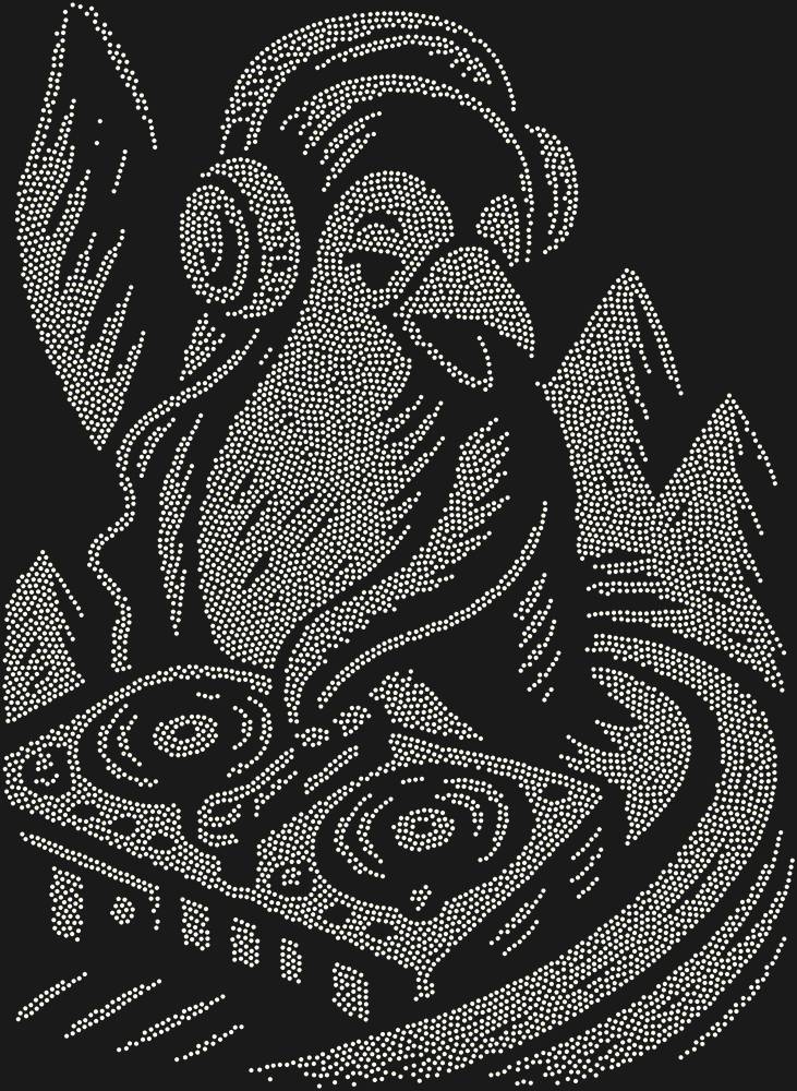 Трафарет Пингвин-диджей — RHT_PENGUINDJ1_SS4_CRYSTAL_AB