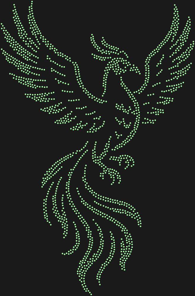 Трафарет Phoenix bird — RHT_FENIX1_SS10_LT_PERIDOT