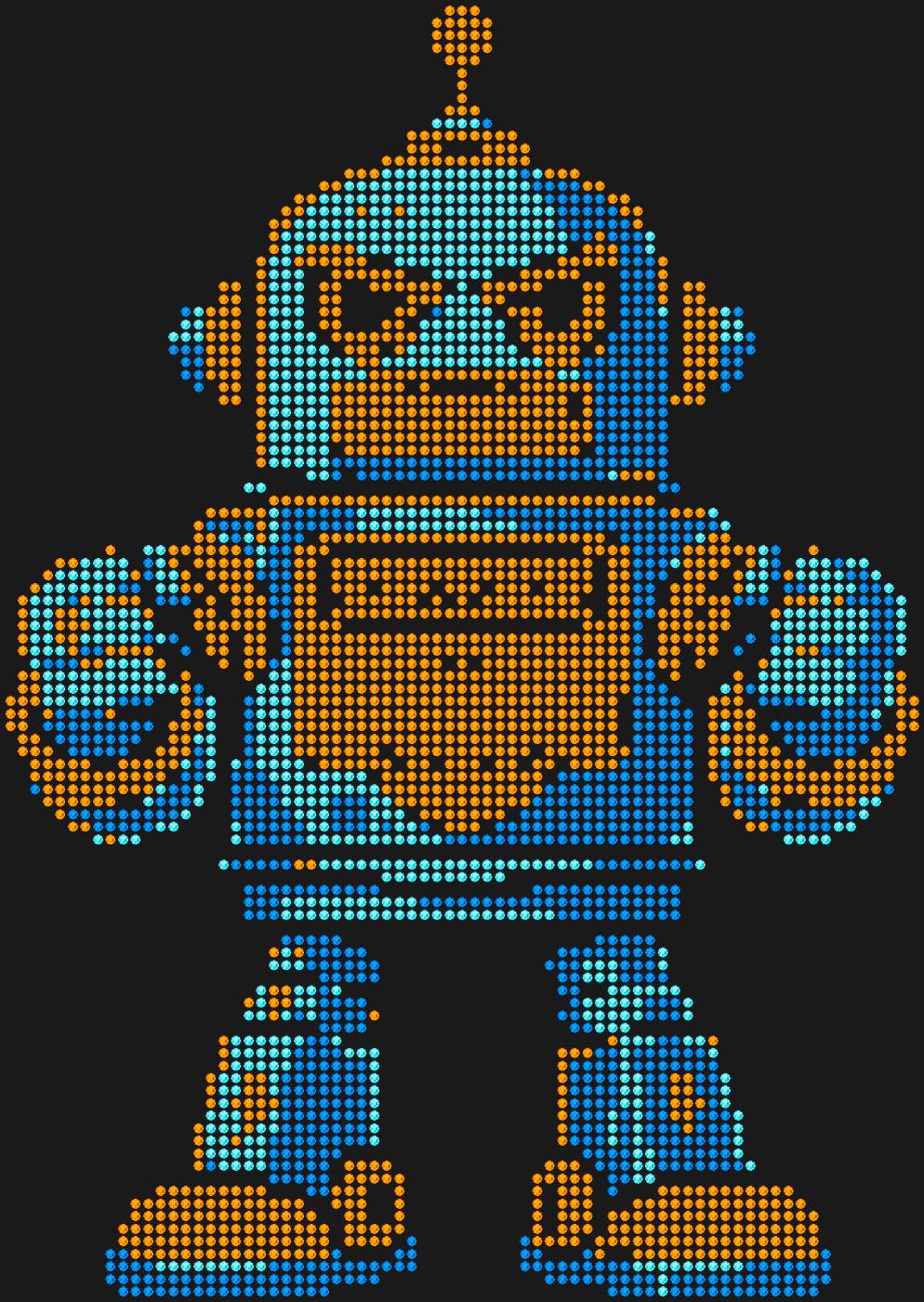 Трафарет Робот ретрофутуристический — ROBOTEVIL1