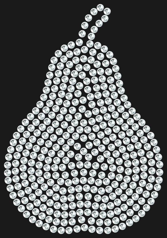 Трафарет Curved pear (plain) — RHT_PEAR1_SS6_CRYSTAL_CLEAR