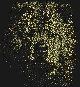 Трафарет из страз «Чау-чау» — это 4936 искрящихся граней, застывших в образе преданной грусти, что тронет сердце каждого, кто взглянет на этот нежный лик.